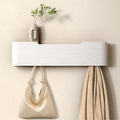Wall Mounted Coat Rack with Shelf, Wooden Entryway Organizer with Hidden Metal Hooks for Hanging Coats Bags Keys, Modern Floating Shelf for Hallway Bathroom by VERASCOT