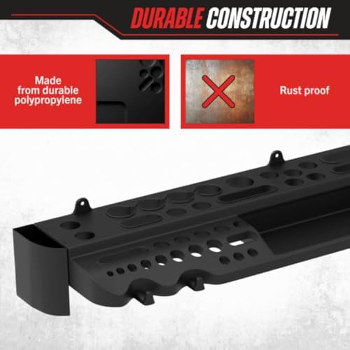 Stalwart Wall Mount Hand Tool Organizer with 61 Holes and 4 Hooks - Image 3