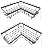 Shower Caddy 2 Pack, No Drilling Adhesive Bathroom Organizer Shelf Rack, Corner Shower Shelf with Hooks for Home Decor & Storage - Image 4