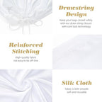 3Pack Drawstring Dust Bags for Handbags Silk Purses - Image 3