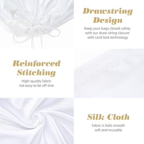 3Pack Drawstring Dust Bags for Handbags Silk Purses - Image 3