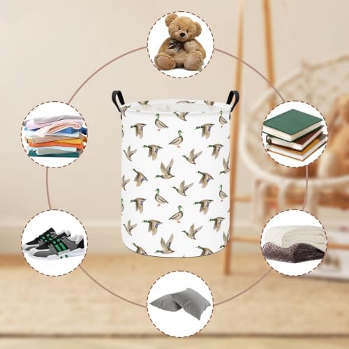 Mallard Duck Fabric Storage Bin Nursery Organizer Basket - Image 7