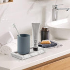 Natural Small Marble Vanity Tray, Stone Organizer for Bathroom & Kitchen - Image 5