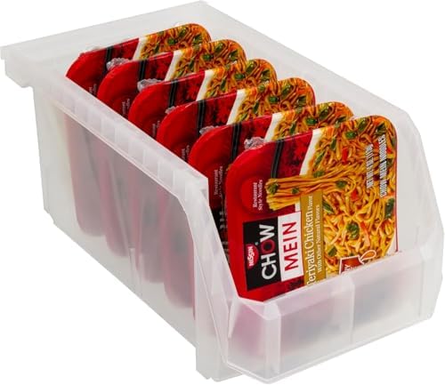 Akro-Mils ReadySpace Large Stackable Plastic Storage Bins, 6-Pack, Clear - Image 6