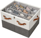 TOPIA HOME Shoe Organizer for Closet, Foldable Shoe Box with Adjustable Dividers and Clear Cover, Space Saving Shoe Storage Organizer Cabinet with Reinforced Handles, Fits 16 Pairs TP09WG by TOPIAHOME