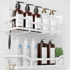 Kitsure Shower Caddy, Adhesive Shower Organizer, X-Large, White by Kitsure