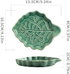 Ceramic Leaf Ring Dish, Small Trinket Tray with Gift Box - Image 2