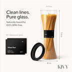 KIVY Airtight glass jars with transparent Glass Lid - 2x 60oz - Stackable - Image 2