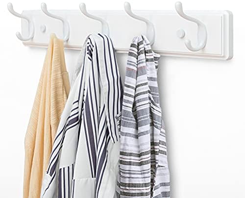 Badiano Heavy Duty Wooden Coat Rack, Wall-Mounted Organizer, 24 Inch, White - Image 5