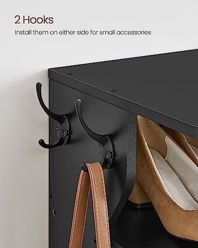 VASAGLE 7-Tier Vertical Shoe Rack, Narrow Shoe Storage Organizer with Hooks - Image 5