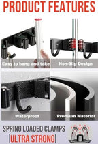 2 Pack Mop and Broom Holder Wall Mount, Upgraded Broom Hanger Wall Mount, Stainless Steel Broom Organizer for Closet Garage Laundry Room Kitchen Wall Decor Black 3R4H - Image 3