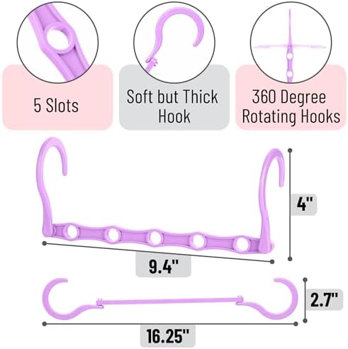 Mr. Pen- Space Saving Hangers, 8 pcs, 360° Rotating Hooks | Magic Cascading Hanger Organizer with 5 Enclosed Slots, Closet Organizers and Storage for Clothes - Image 3