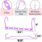 Mr. Pen- Space Saving Hangers, 8 pcs, 360° Rotating Hooks | Magic Cascading Hanger Organizer with 5 Enclosed Slots, Closet Organizers and Storage for Clothes - Image 3