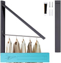 Ithywat Retractable Clothes Drying Rack, Space Saver Wall Mounted Folding Hanger for Laundry Room, Closet Storage Organization, Easy Installation Aluminium Never Rust Dryer Gray by RimiWorld