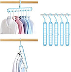 9 Space-Saving Hangers Heavy-Duty PP Plastic Tiered Hanger Organizer with Non-Slip Foldable Design, for Closet (Black, 5) by Unknown
