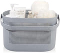 Plastic Portable Shower Caddy Basket, Storage Organizer with Handle, Gray by UUJOLY