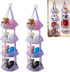2 Pack Hanging Ball Storage Organizer, 4-Tier Mesh Holder for Basketballs, Soccer Balls and Toys, Space-Saving Ball Organizer for Kids Room, Garage & Home Ball Storage Solution (Purple) by Unknown