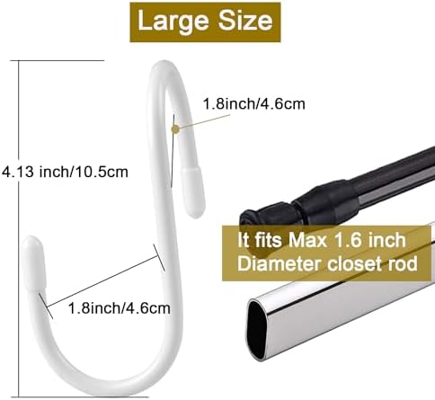 HiGift Purse Hanger for Closet, 8 Pack Unique Twist Design White Vinyl Coated Bag Hooks Organizer Hanging, Large Closet Hooks Purse Organizer Holder for Hanging Purse,Handbag,Belt,Hat,Backpack,Jeans - Image 2
