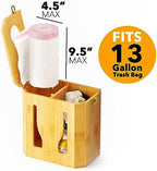 SpaceAid Bamboo 2 in 1 Garbage Bag Roll Holder & Dispenser, Under Sink Organizer for Kitchen Storage - Image 4