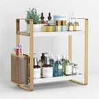 LEMIKKLE Bathroom Counter Organizer with Basket, Perfume,Makeup Organizers for Vanity,Storage Organizers for Bathroom, Kitchen, Dresser（White） by LemikkleDirect