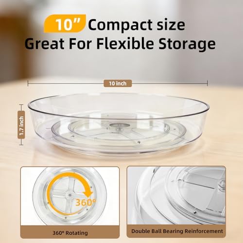 2 Pack Lazy Susan 10 inch Turntable for Spice Organization - Image 3