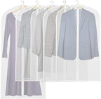 Simple Houseware 40-Inch Clear Garment Bags with Zipper, 5 Pack by SimpleHouseware
