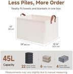 StorageWorks Closet Storage Baskets, Natural Color, Beige, Extra Large, 2-Pack - Image 6