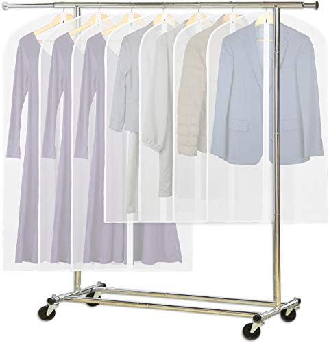 Simple Houseware 40/50-Inch Clear Garment Bags with Zipper, 7 Pack - Image 4
