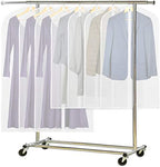 Simple Houseware 40/50-Inch Clear Garment Bags with Zipper, 7 Pack - Image 4
