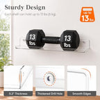 Lifewit Acrylic Floating Shelves for Wall 14" Clear, 10 Pack - Image 4