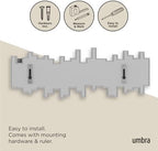 Umbra Sticks Wall Mount Coat Rack, 5 Hook Retractable Pegs, Grey - Image 6