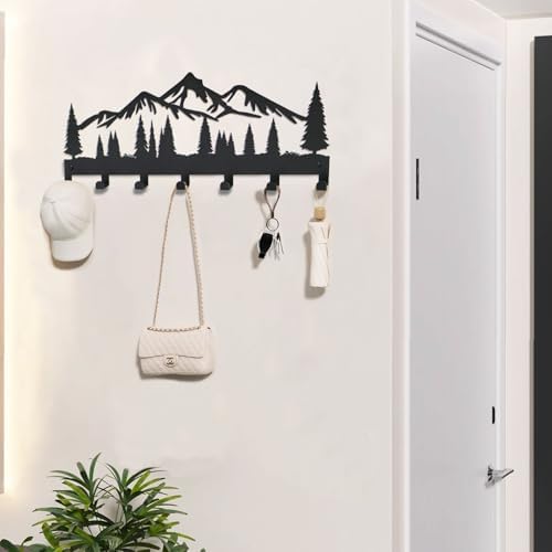 Key Holder Wall Mount, Metal Key Holder for Wall with Hooks - Image 5