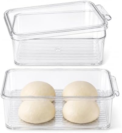 Pizza Dough Proofing Box, 2 Pack Stackable Pizza Dough Container, BPA-Free by Unknown