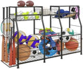 Ball Storage Rack with Bat Holder, Sports Equipment Organizer for Garage by Sonyabecca