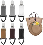 6 Pack Travel Hat Clip Elastic Hat Holder Hands-Free Accessories for Bags, Backpacks, Purses, Luggage, Outdoor Travel Accessory by Unknown