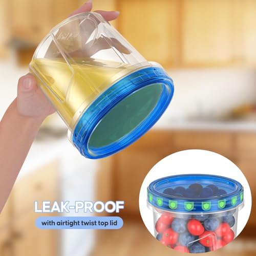 6 Pack-24 OZ Freezer Storage Containers Set, Small Plastic Containers with Twist Top Lids, Reusable Soup Containers for Meal Prep, Lunch, Leftovers - Image 4