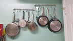 Audmore Kitchen Utensil Rack 2PCS, 15.6” Pot & Pan Hanging Rack Wall Mount - Image 4