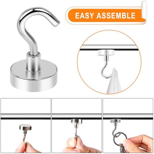 MIKEDE 30LB Magnetic Hooks Strong Neodymium Magnets Hook for Hanging - Image 4