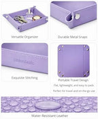 UnionBasic Small Valet Tray, Jewelry Tray for Rings Watches Earrings, Entryway Catchall Caddy for Coins Keys Change, Nightstand Bedside Valet Holder, Trays for Electronic Gadgets, Purple - Image 2