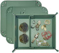 UnionBasic Medium Valet Tray, Jewelry Tray for Rings Earrings, Entryway Catchall Caddy for Coins Keys Change, Nightstand Bedside Valet Holder, Trays for Electronic Gadgets, Malachite Green Plus by UnionBasic
