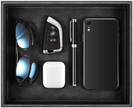 SITHON Valet Tray Desk Organizer PU Leather Catchall by SITHON