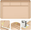 Under Sink Mats for Kitchen Waterproof 34"x22",Khaki by WOHBAY
