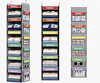 DIMJ Hanging Closet Organizer 2 in 1 - Weekly Clothes Organizer for Kids Over the Door Organizer 6-Shelf Daily Monday Friday Weekend Hanging Shelves, for School Outfits, Baby Clothes, Grey by DiMJ