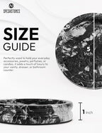 Marble Jewelry Dish, 5" Handmade Black Ring Tray - Image 7