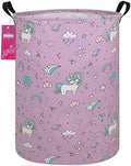 Unicorn Laundry Hamper Large Canvas Fabric Storage Basket by INGHUA