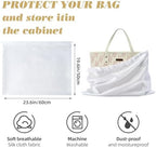 3Pack Drawstring Dust Bags for Handbags Silk Purses - Image 2