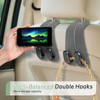 Car Seat Headrest Hooks, 2PCS Universal Car Purse Hook Leather Car Bag Hook - Image 4