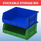Akro-Mils 30250 AkroBins Plastic Storage Bins, 15"x16"x7", Blue, 6-Pack - Image 5