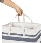 2 Pack Laundry Baskets 100L Extra Large, Waterproof Freestanding Collapsible Laundry Hamper with Reinforced Handles, Blue Clothes Hamper for Dorm, Bathroom, Bedroom, Laundry Room - Image 6