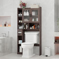 Vabches Over The Toilet Storage Cabinet with Acrylic Doors, Espresso by Vabches